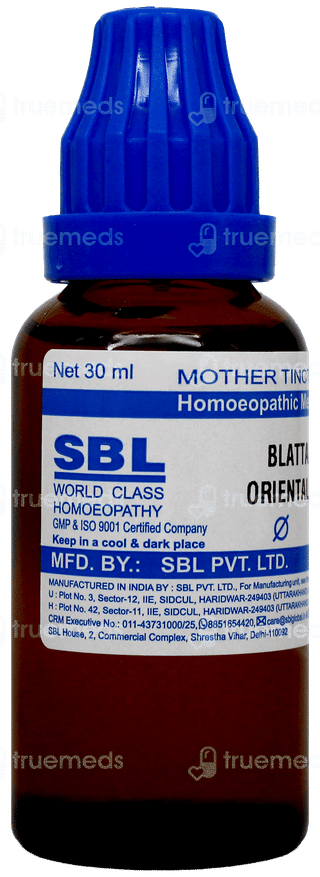 Sbl Blatta Orientalis Q Mother Tincture 30Ml